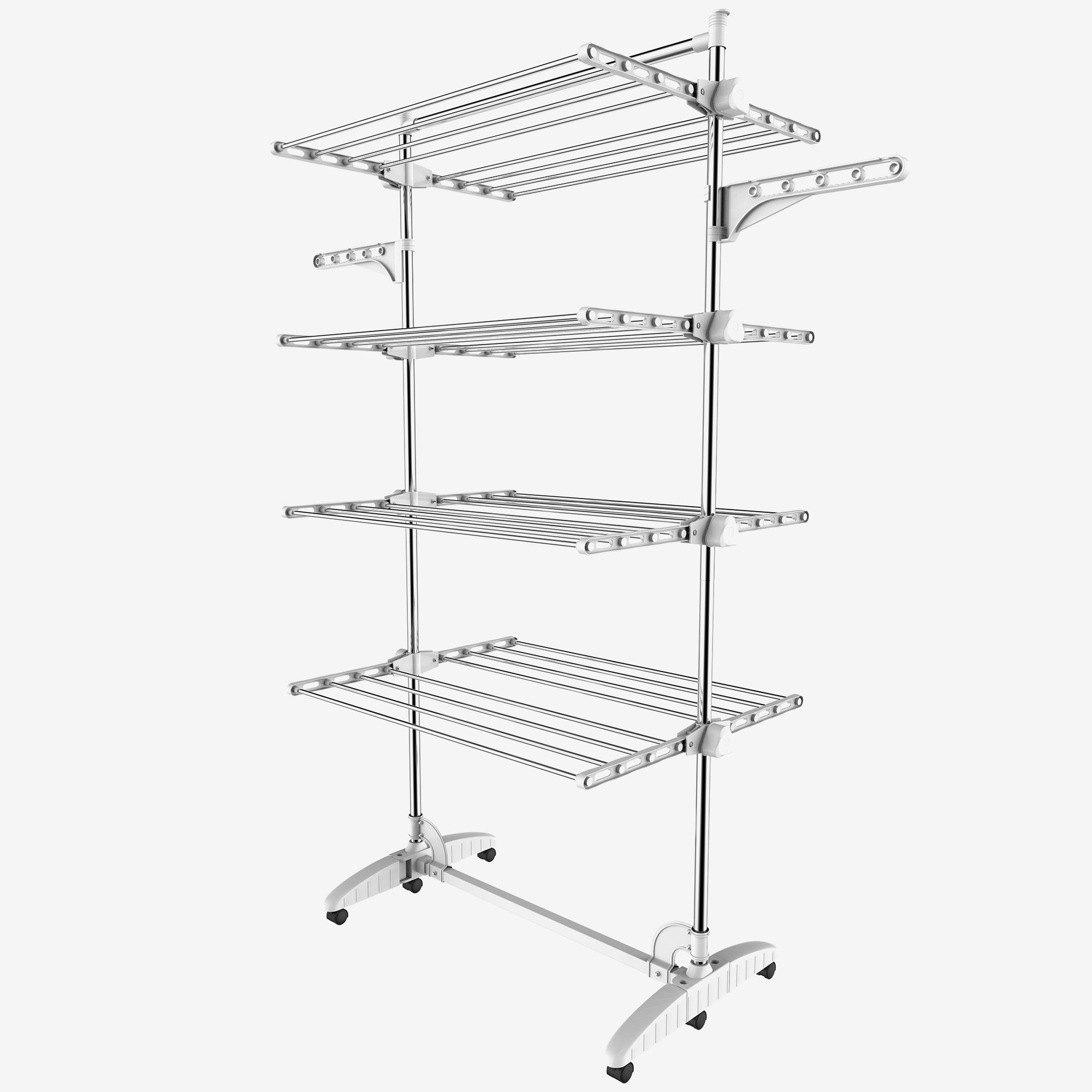 Laundry-Drying-Rack-4-shelves-with-top-bar-White-Laundry-Drying-Rack-4-shelves-White-with-wings-and-top-bar-Material-Stainless-steel-tubes