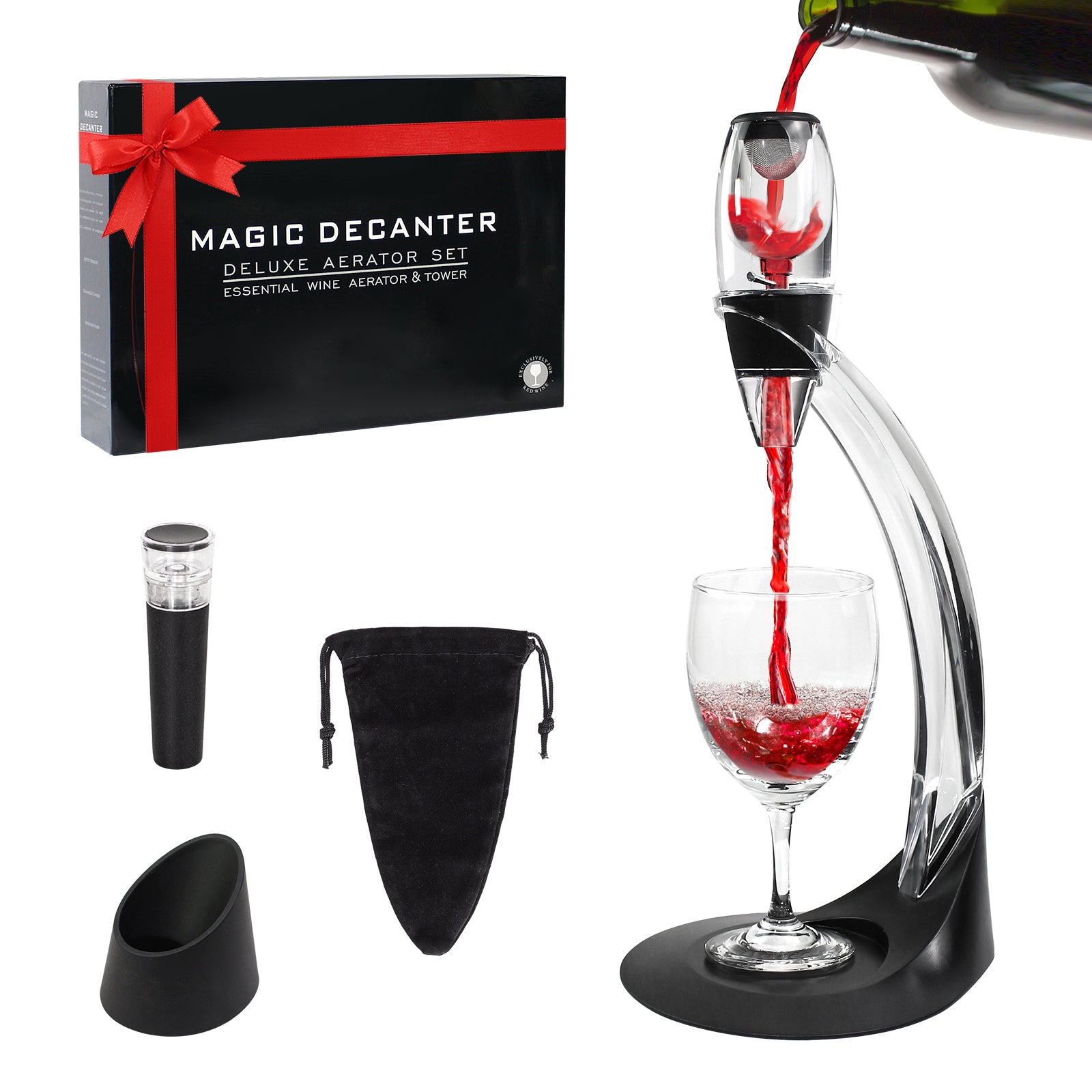 Todeco-Wine-Aerator-with-Stand-Magic-Wine-Decanter-with-Wine-Filter-Anti-Drip-Holder-Wine-Stopper-Velvet-Pouch-Air-Diffuser-Filter-Aerator-for-Wine-Lovers-Wine-Aerator