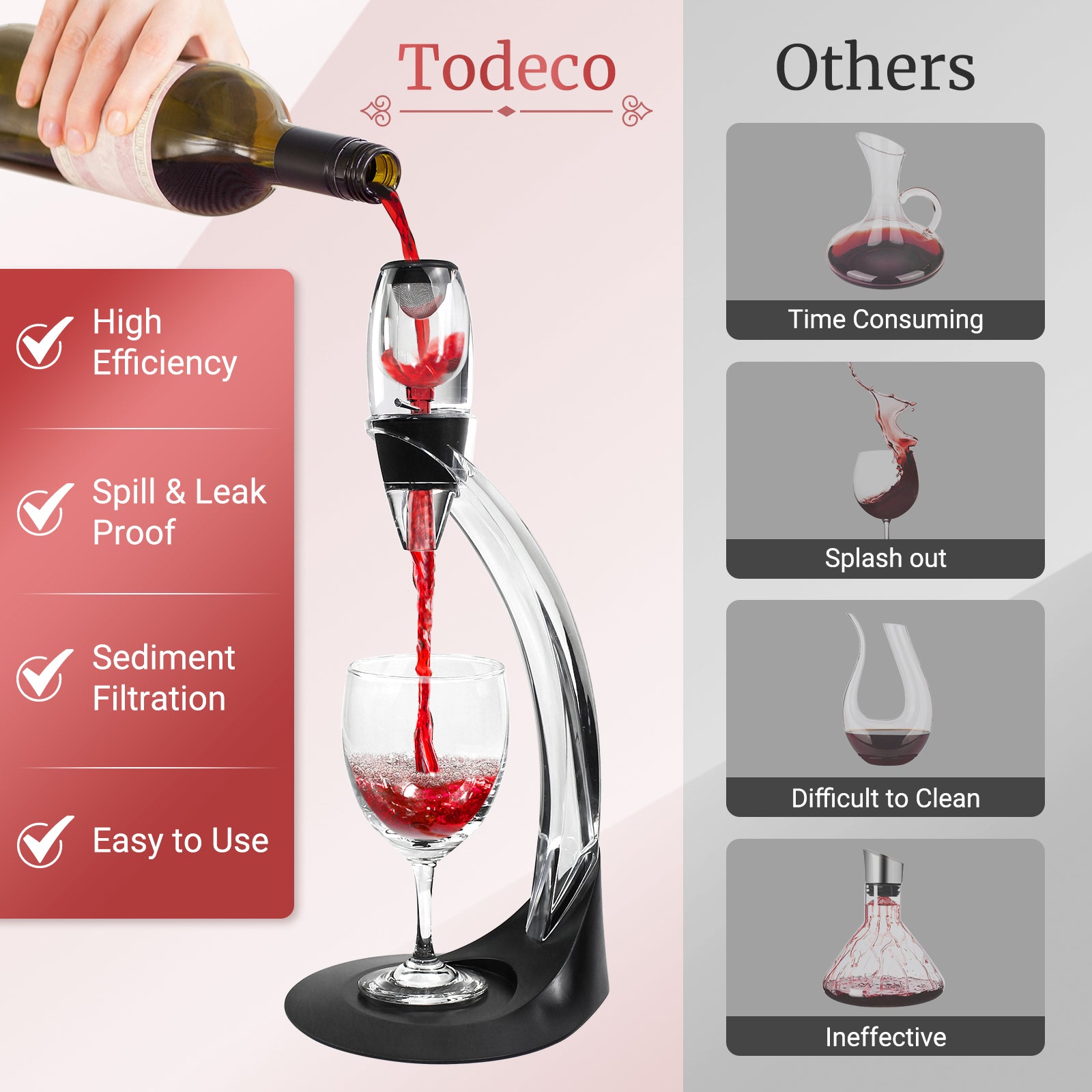 Todeco-Wine-Aerator-with-Stand-Magic-Wine-Decanter-with-Wine-Filter-Anti-Drip-Holder-Wine-Stopper-Velvet-Pouch-Air-Diffuser-Filter-Aerator-for-Wine-Lovers-Wine-Aerator