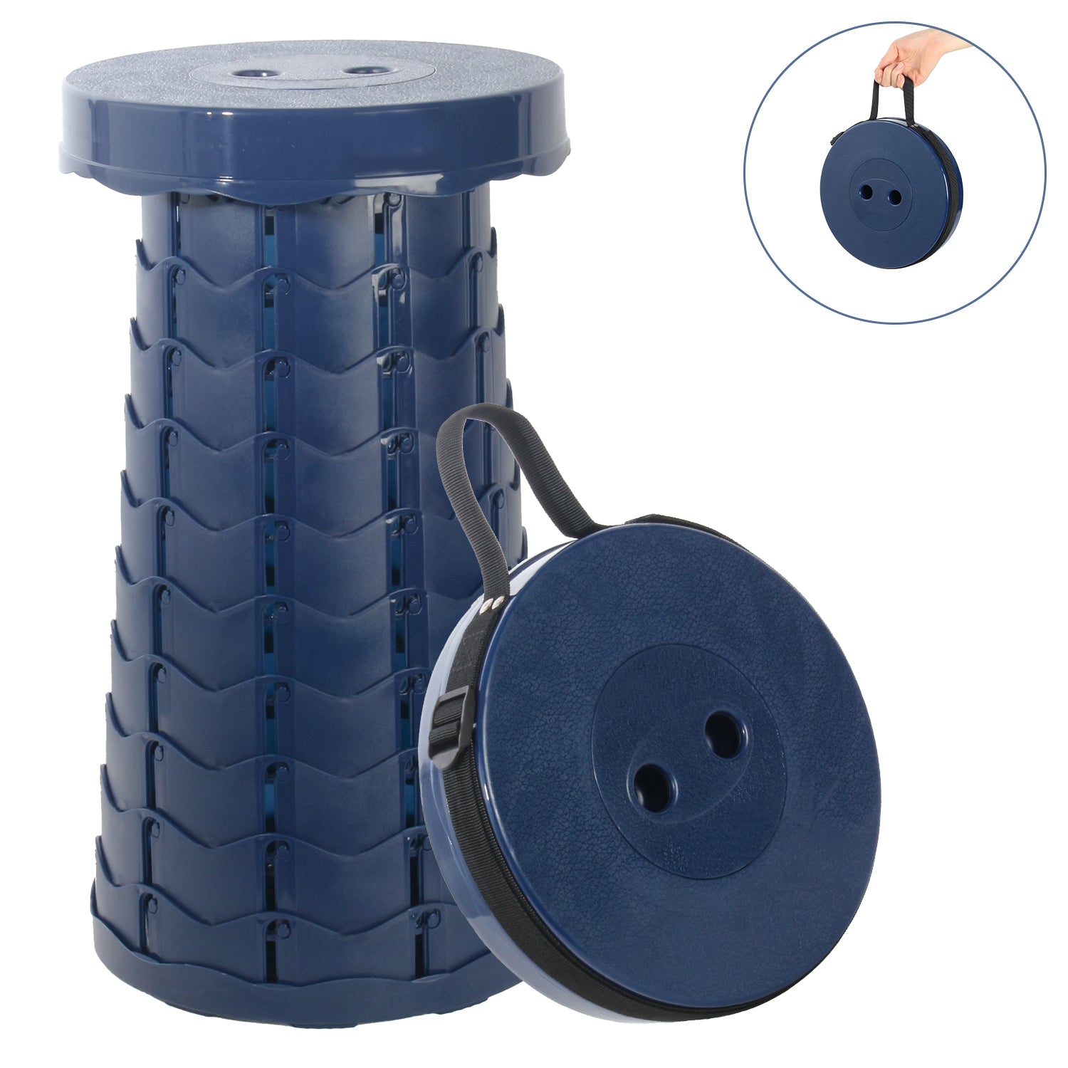 Leogreen-Portable-Telescopic-Stool-Plastic-Foldable-Stool-Portable-Folding-Seat-for-Fishing-BBQ-Camping-Gardening-Indoor-Kitchen-Max-Load-150KG-Navy-Blue