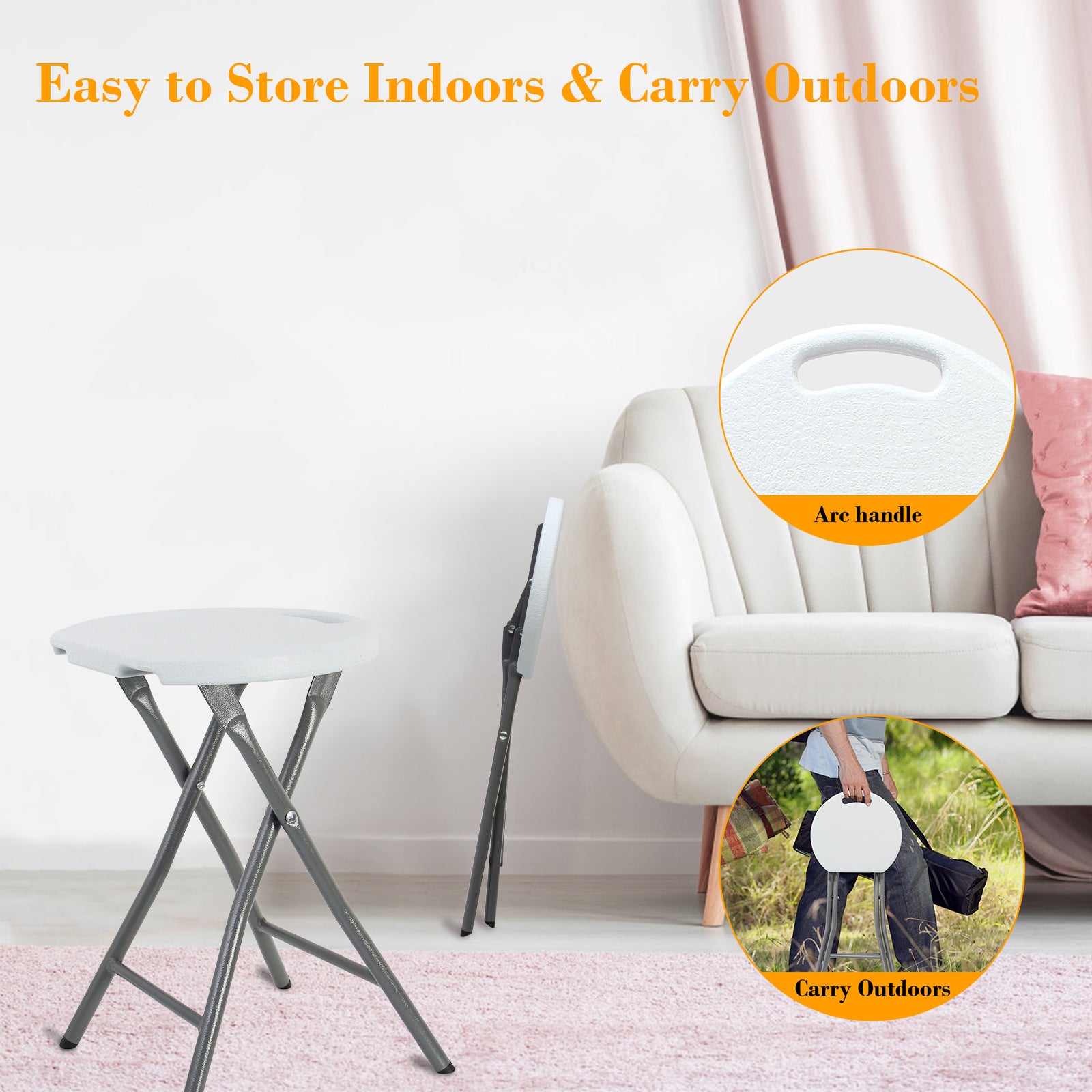 Todeco Tabouret Pliant Lot de 2