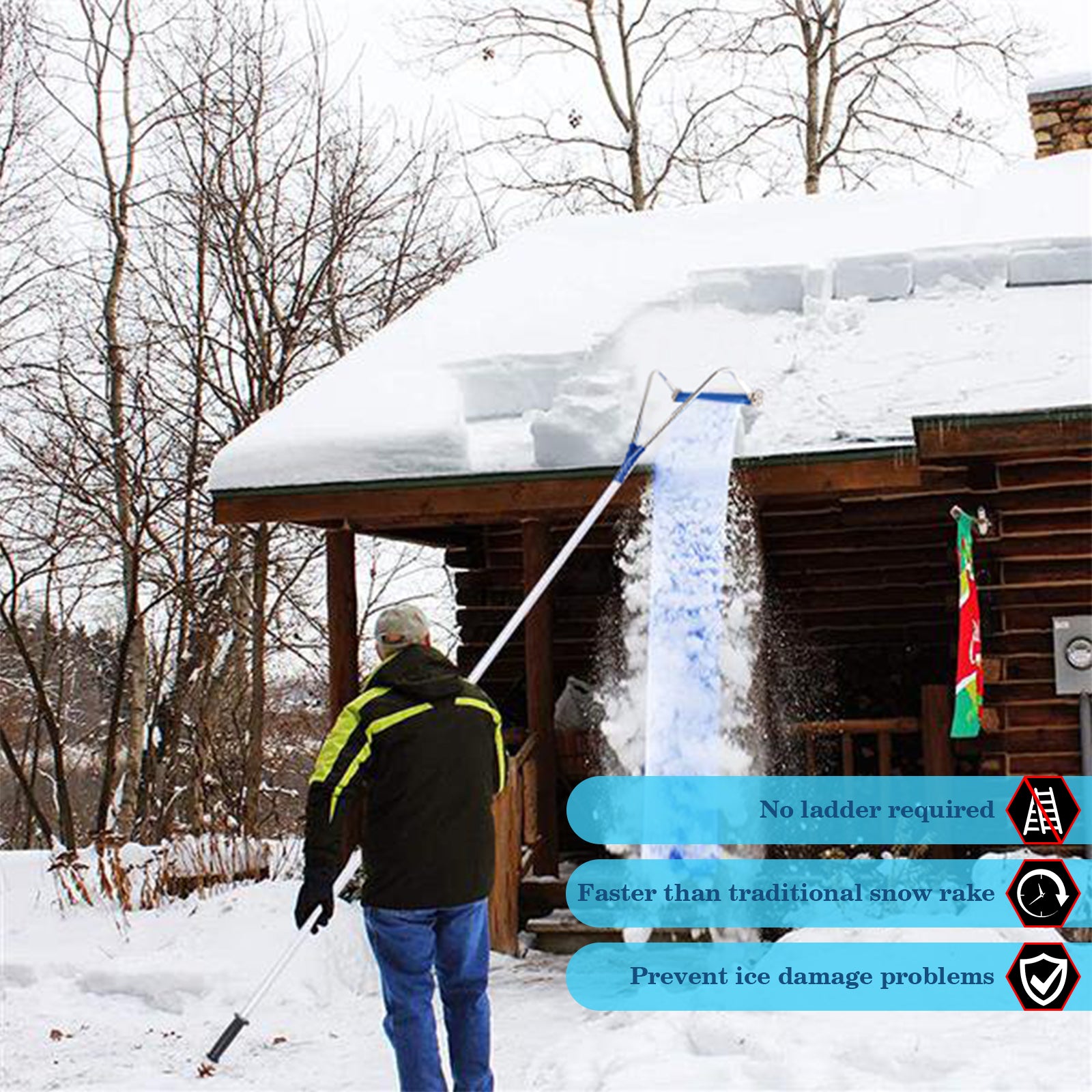 Todeco-Snow-Roof-Rake-for-Snow-Removal-Adjustable-Extendable-170-650cm-Oxford-Cloth-450-42cm-Lightweight-for-Efficient-Snow-Removal