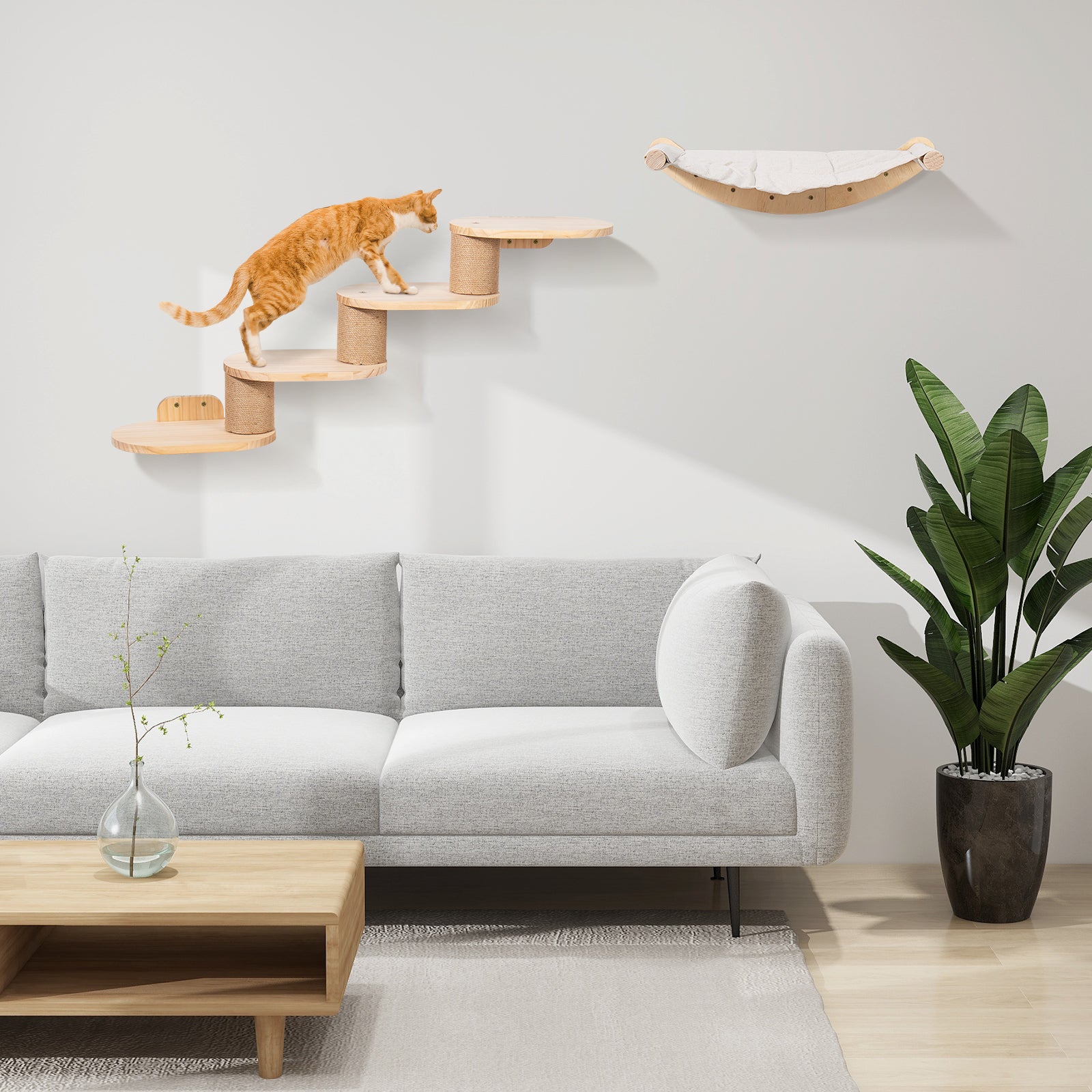 Wall-Mounted-Cat-Climbing-Wall-with-Cat-Stairs-and-Cat-Hammock-Four-Level-Cat-Climbing-Wall-with-Jute-Stripes-for-Cats-and-Non-Slip-Mat-2-in-1-Cat-Ladder-Wall-Mounted-Cat-Climbing-Wall