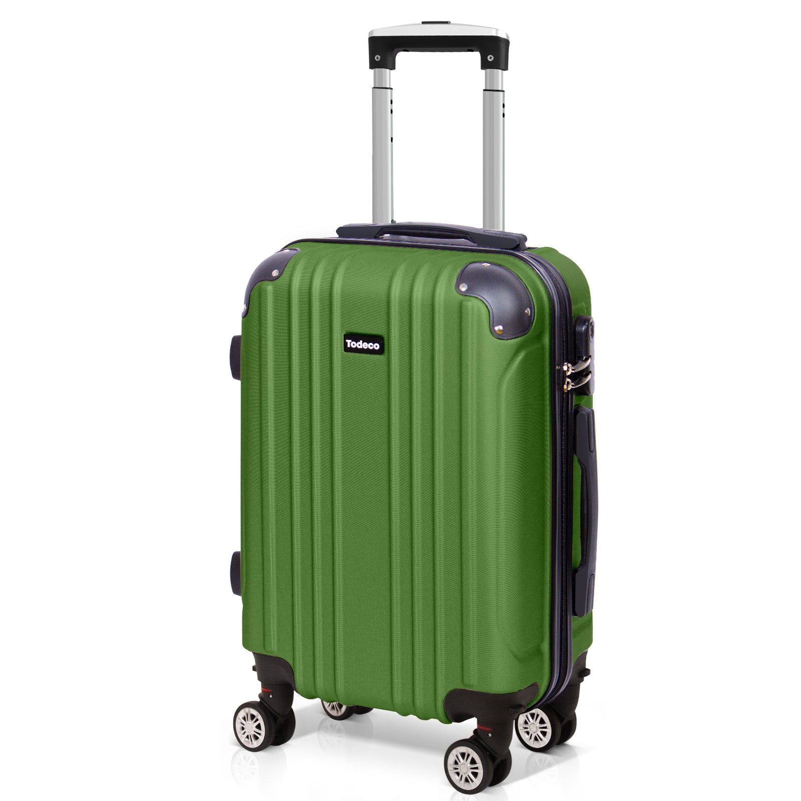 Cabin-Suitcase-55cm-Lightweight-Carry-on-Suitcase-with-Hard-Shell-Travel-Suitcase-Rigid-and-Lightweight-ABS-with-4-Double-Wheels-55x35x22cm-Olive-Green