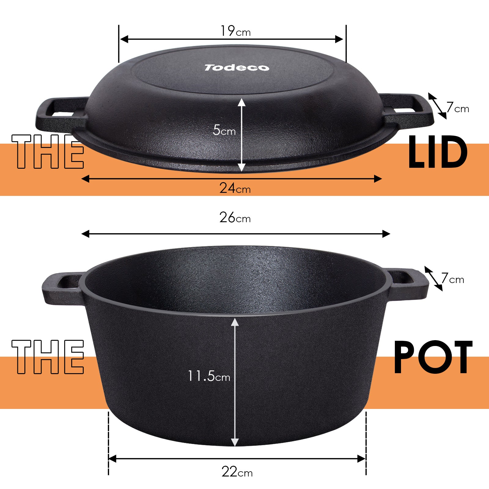 2-in-1-Cast-Iron-Pot-with-Pan-Lid-5L-Dual-Function-Cast-Iron-Saucepan-Frying-Pan-Pre-Seasoned-Dutch-Oven-with-Recipe-for-Cooking-Camping-BBQ-Roasting-or-Braising-2-in-1-Cast-Iron-Pot-with-Pan-Lid