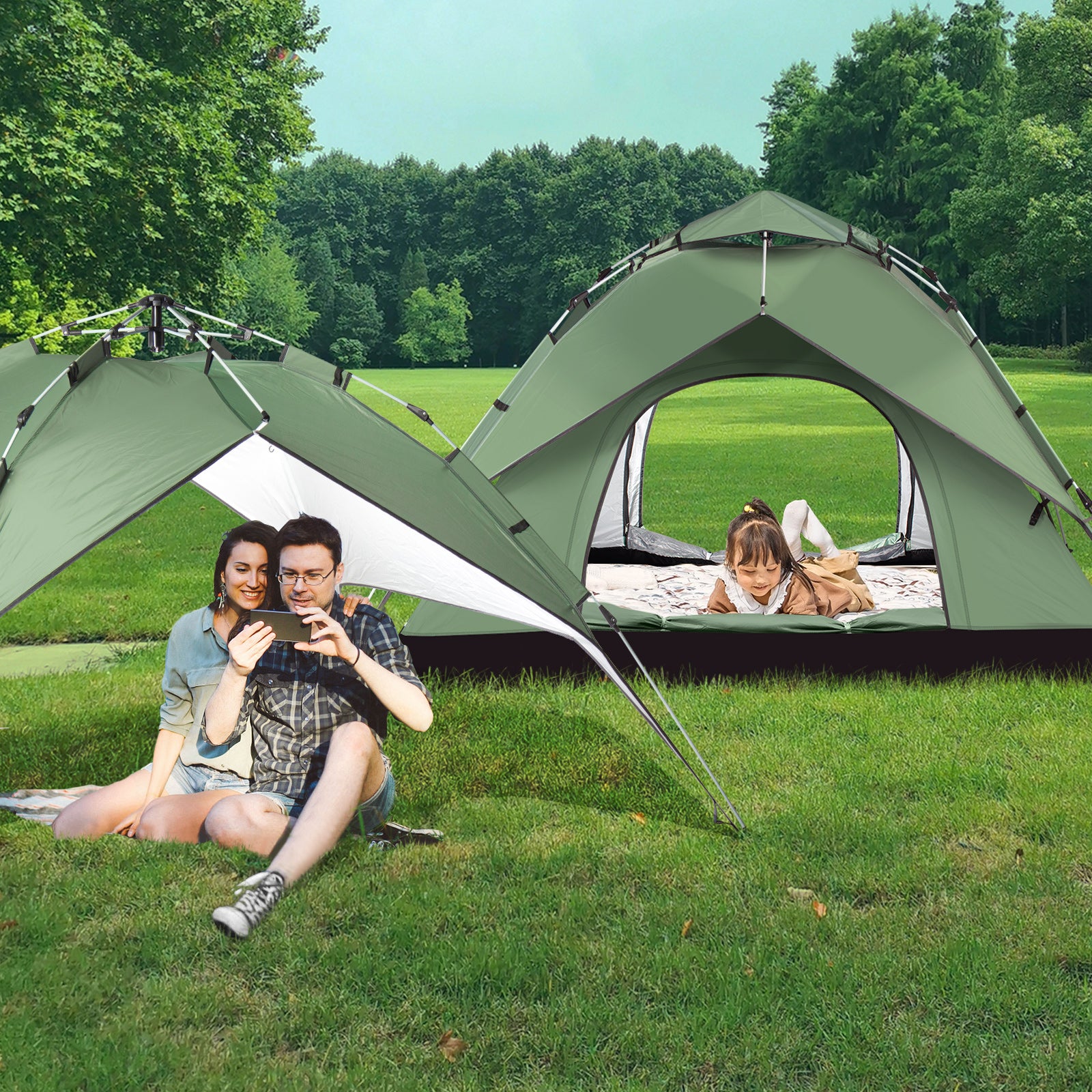 Tente de Camping 2 en 1