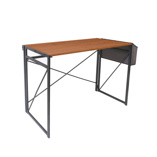 Todeco-Computer-Desk-Office-Table-with-Storage-Pouch-Foldable-Computer-Desk-Industrial-Style-Study-Table-Desk-Workstation-Brown