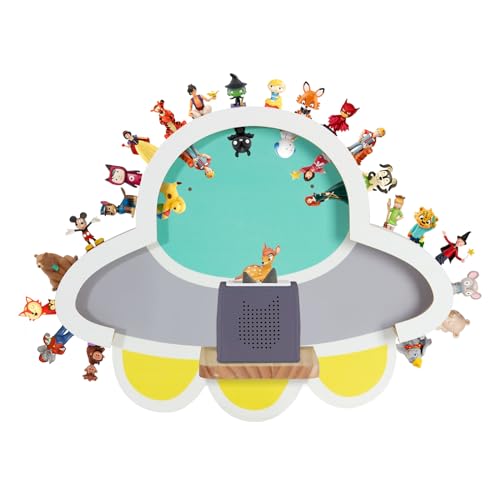 Todeco-Magnetic-Shelf-for-Tonie-Box-and-Tonies-Up-to-30-40-Tonies-Wall-Mounted-Shelf-for-Children-s-Music-Box-UFO