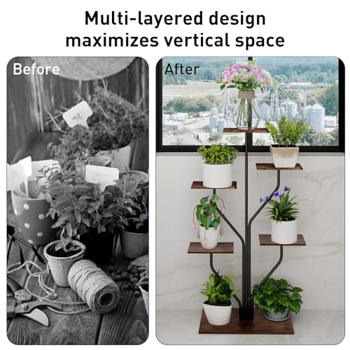 Todeco-Indoor-Plant-Holder-6-Levels-Metal-Plant-Support-Indoor-Plant-Shelf-Flower-Pot-Holder-for-Living-Room-Balcony-Garden-Office