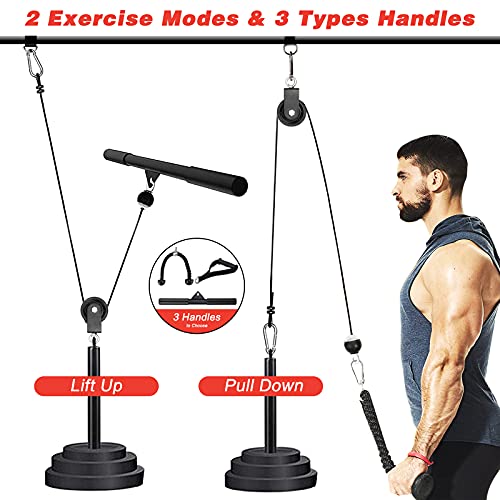 Leogreen-Pulley-System-Lifting-Fitness-LAT-Machine-Strength-Training-Pulley-Roller-for-Cable-Roller-180cm-230cm-Cable-for-Biceps-Arm-Forearm-Shoulder