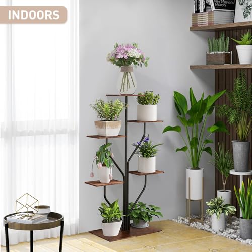 Todeco-Indoor-Plant-Holder-6-Levels-Metal-Plant-Support-Indoor-Plant-Shelf-Flower-Pot-Holder-for-Living-Room-Balcony-Garden-Office