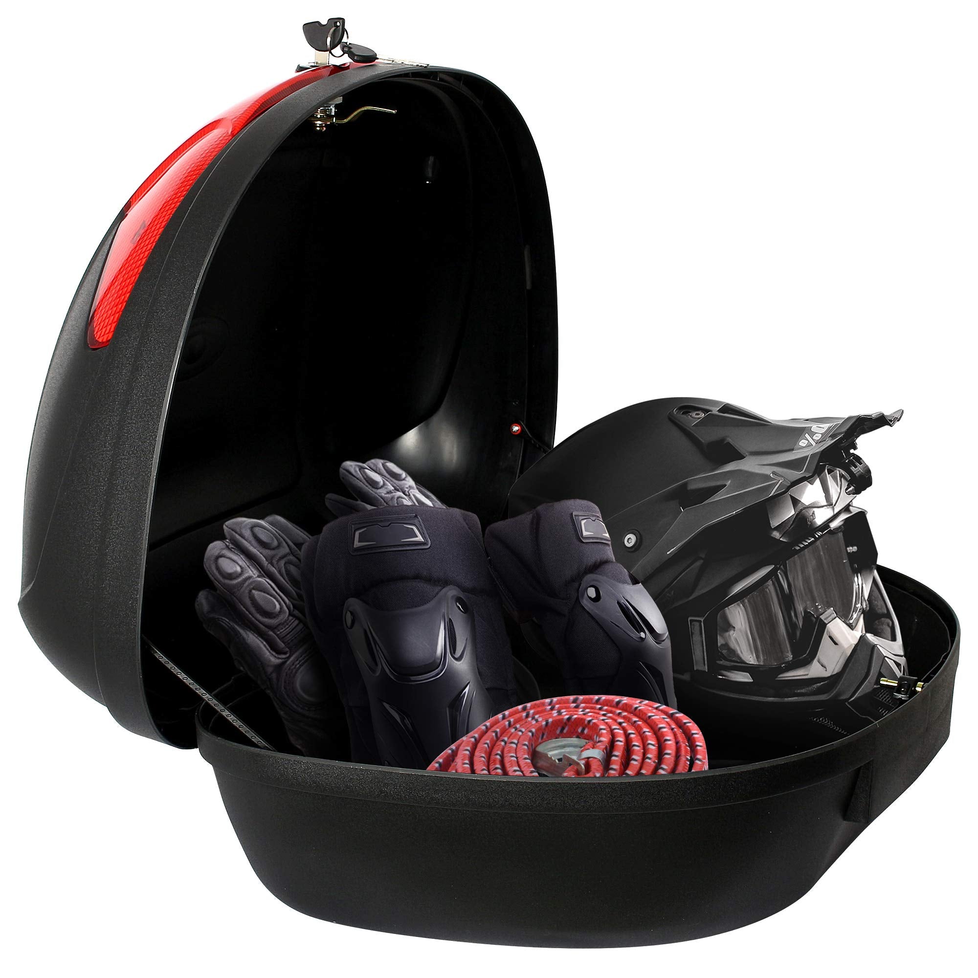 Universal-Top-Case-Helmet-Box-Black-52-Liter-s-Material-PP-Plastic