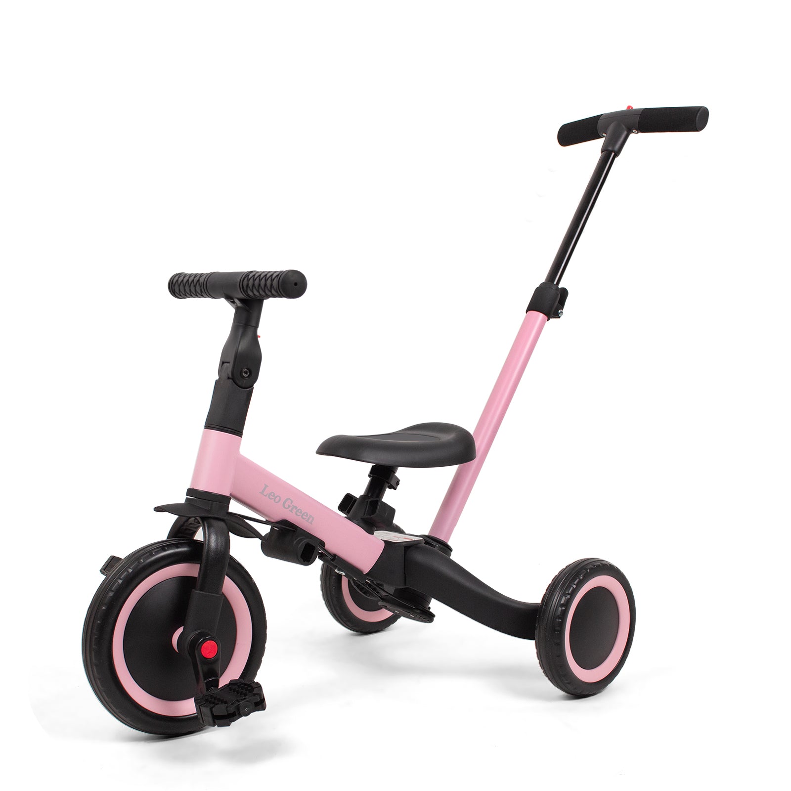 4-in-1-Children-s-Tricycle-Bike-Balance-Bike-Balance-Bike-with-Push-Bar-for-Boys-Girls-Ages-1-to-3-Load-25-kg-Pink-4-in-1-Children-s-Tricycle-Bike-Pink