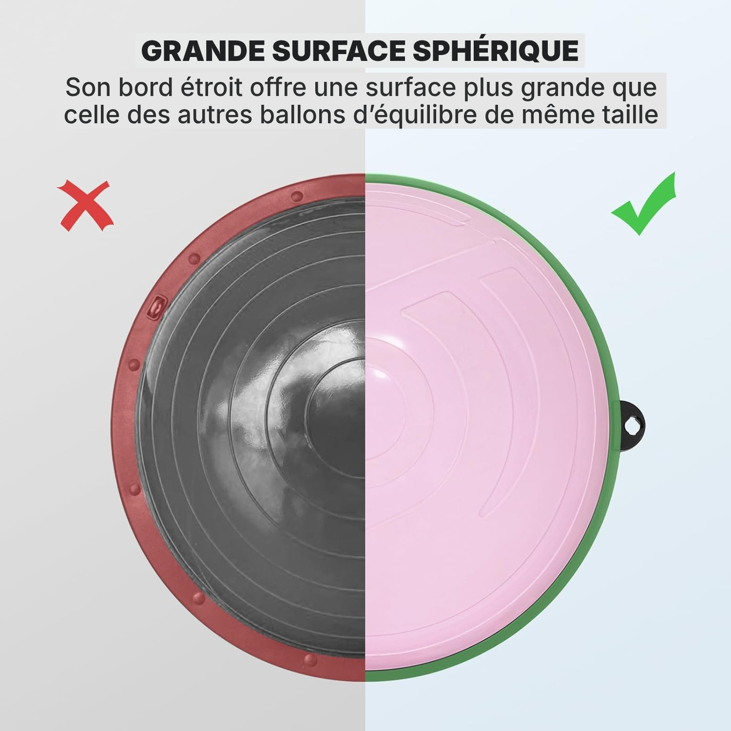 Ballon pilates d’équilibre rose — corps entier — 5