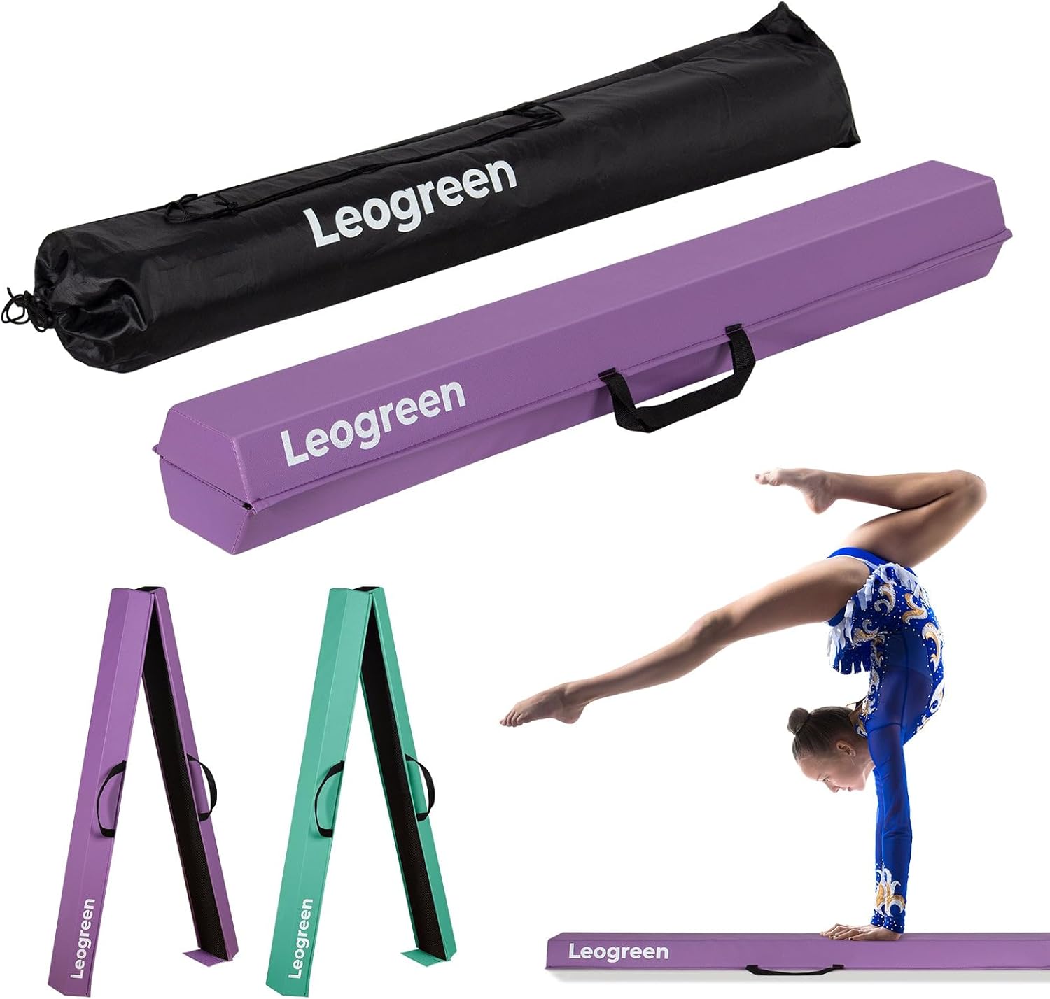 Gymnastique poutre violette — équilibre au sol — 1