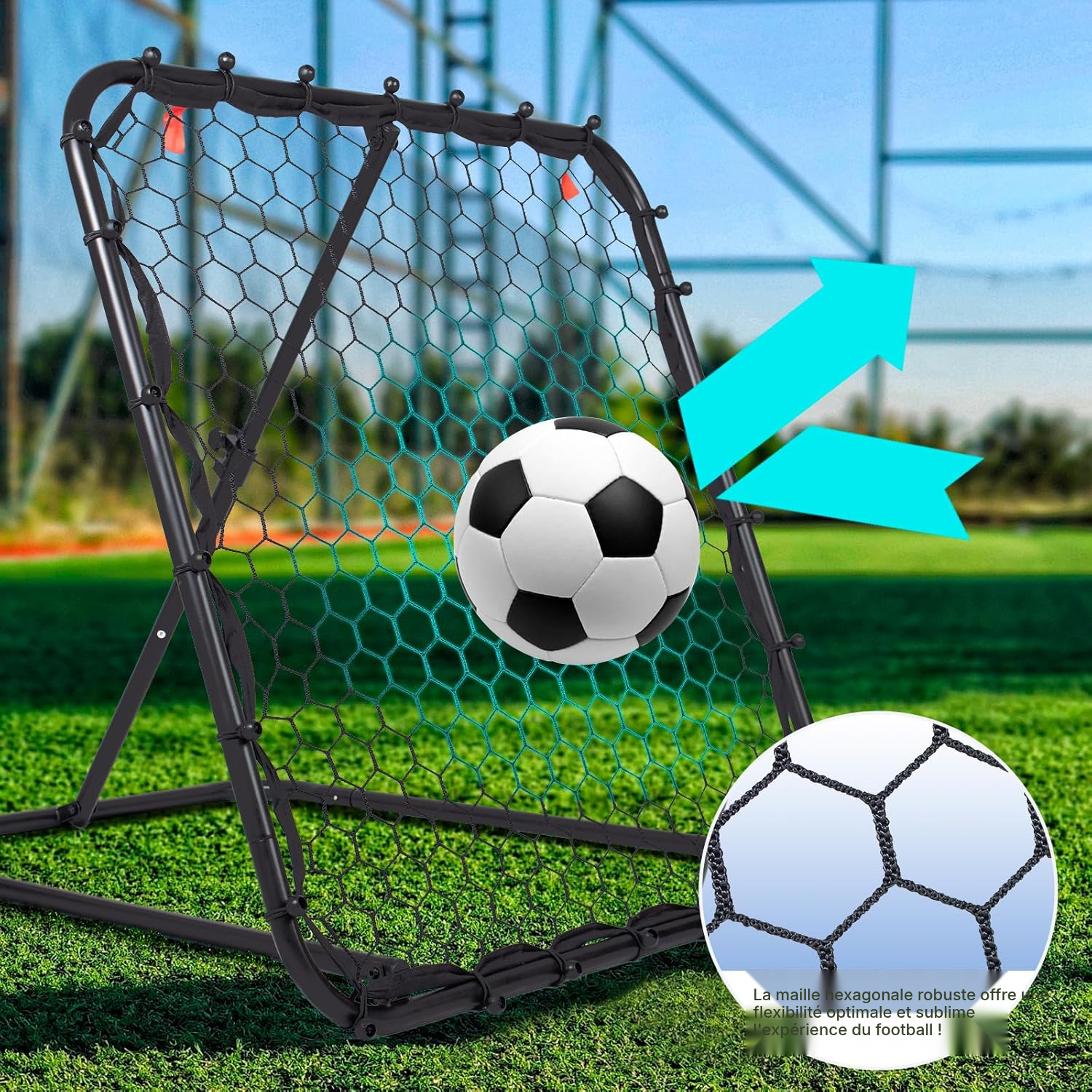 Filet de football rebond 100 cm, entraînement solo — 2