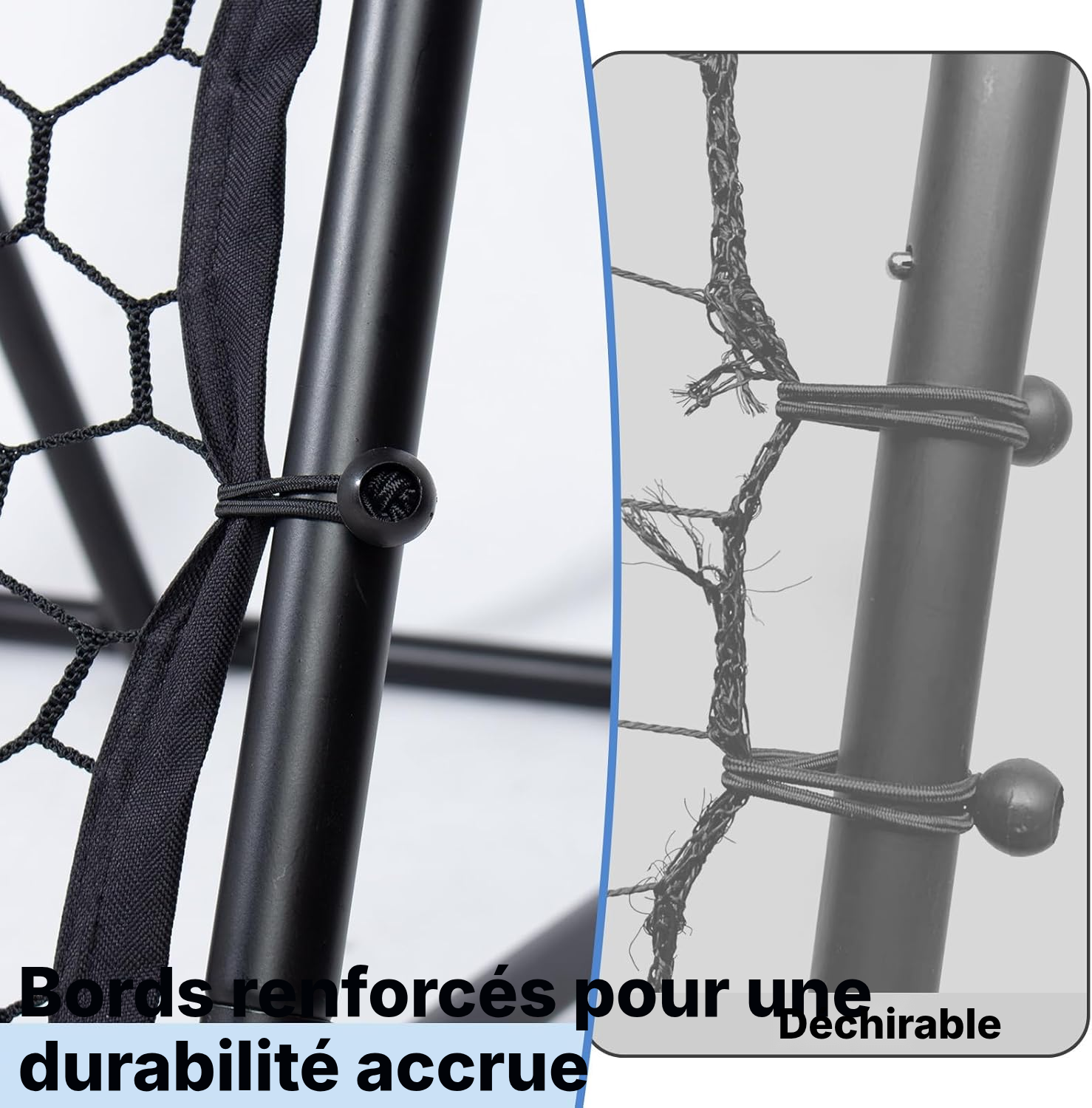 Filet cage de foot rebond grand format pliable 8 cm — 4