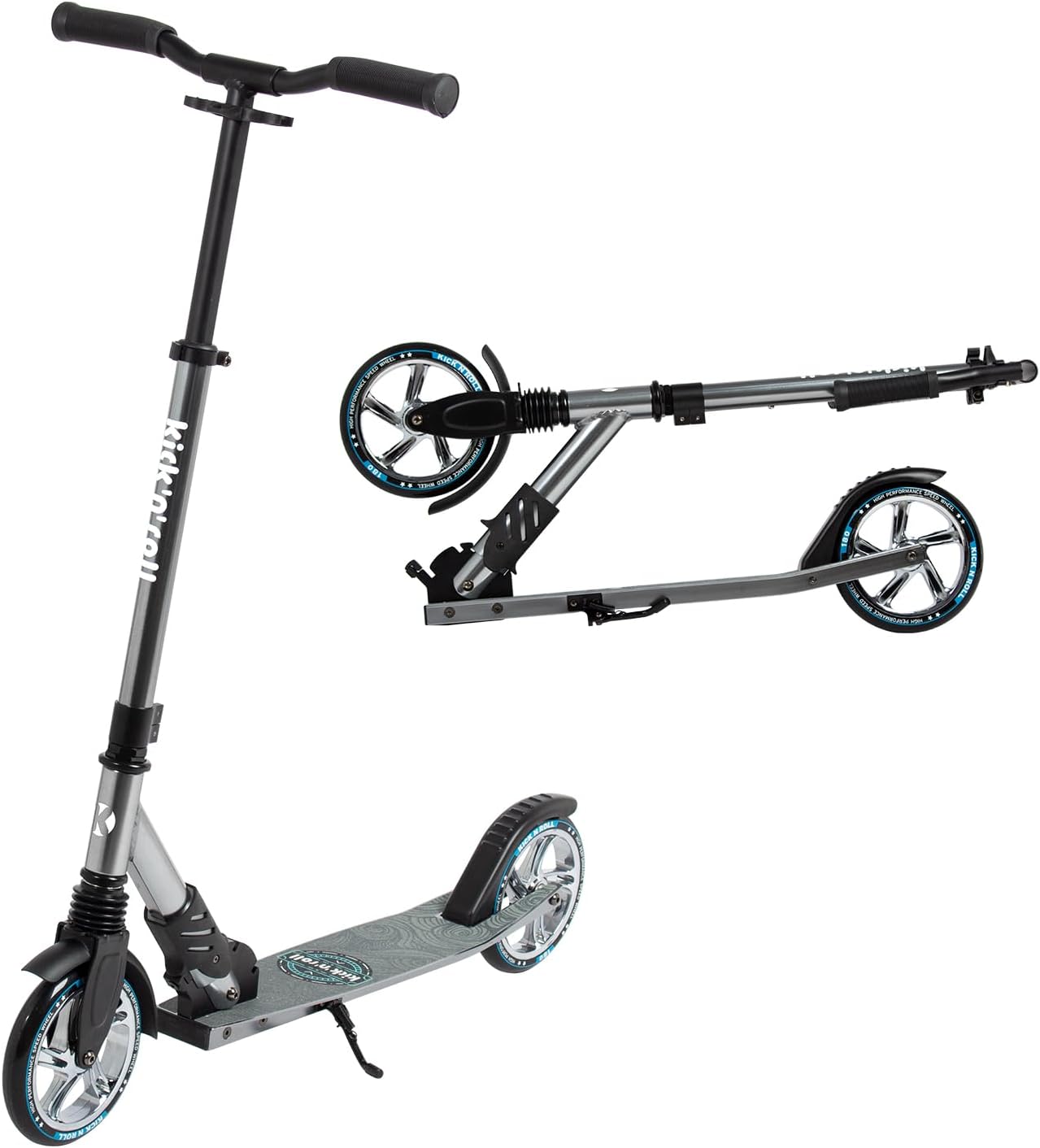 Trottinette adulte pliable grise – hauteur 43 cm — 1