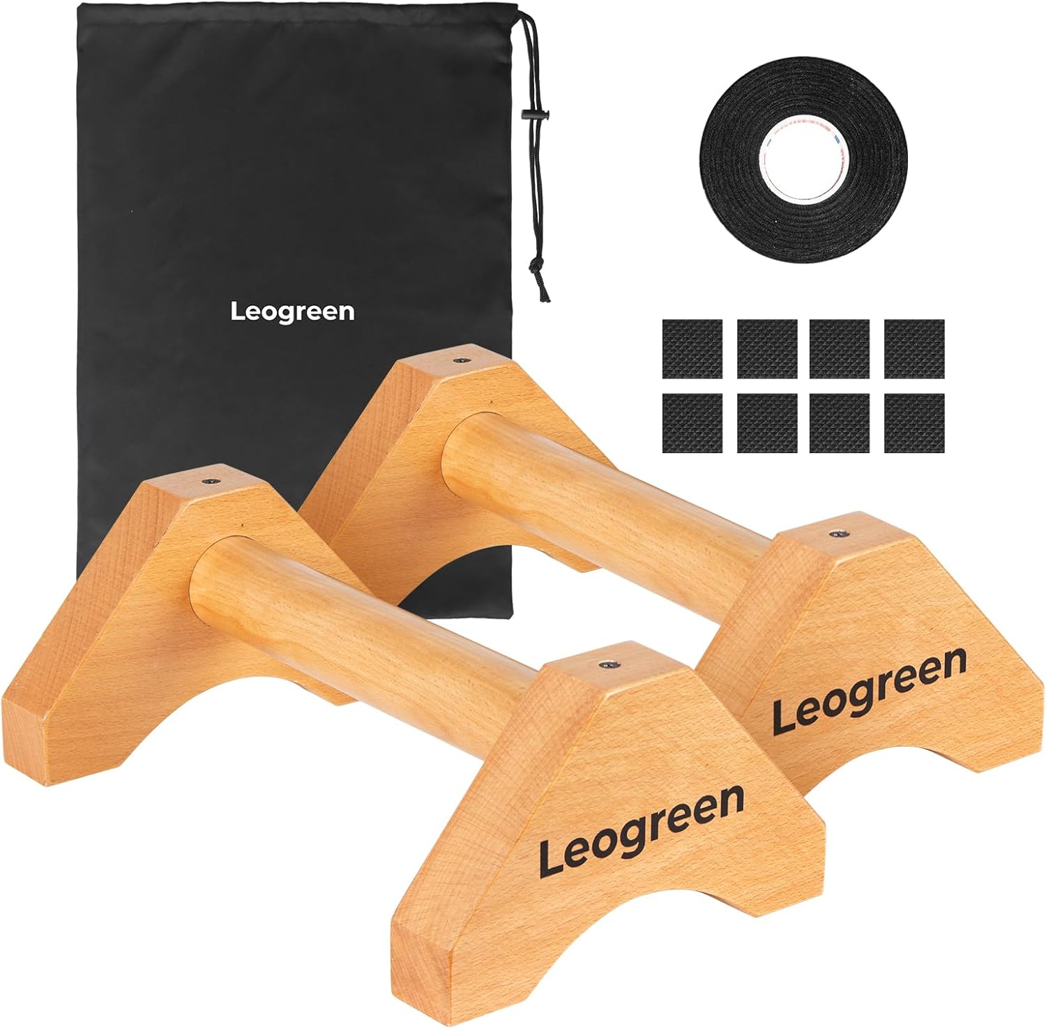 Parallettes en bois 30 cm — lot de 2
