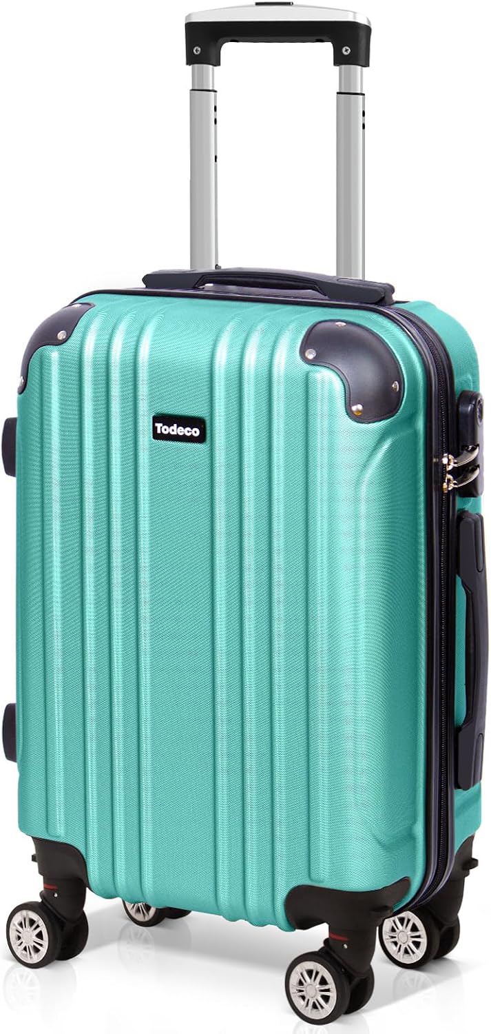 Valise de voyage rigide verte 73 × 48 × 28,5 cm