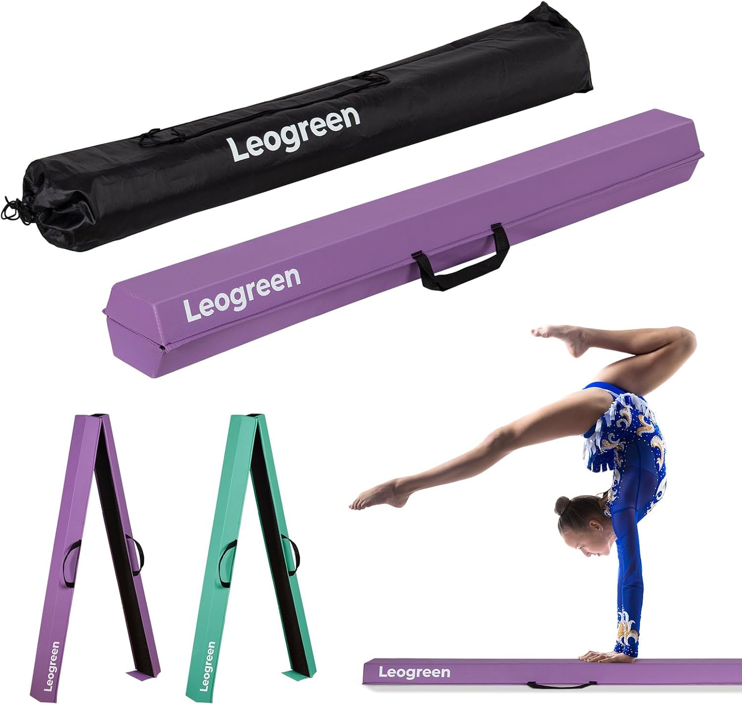 Poutre pour gym pliable violette 270 cm