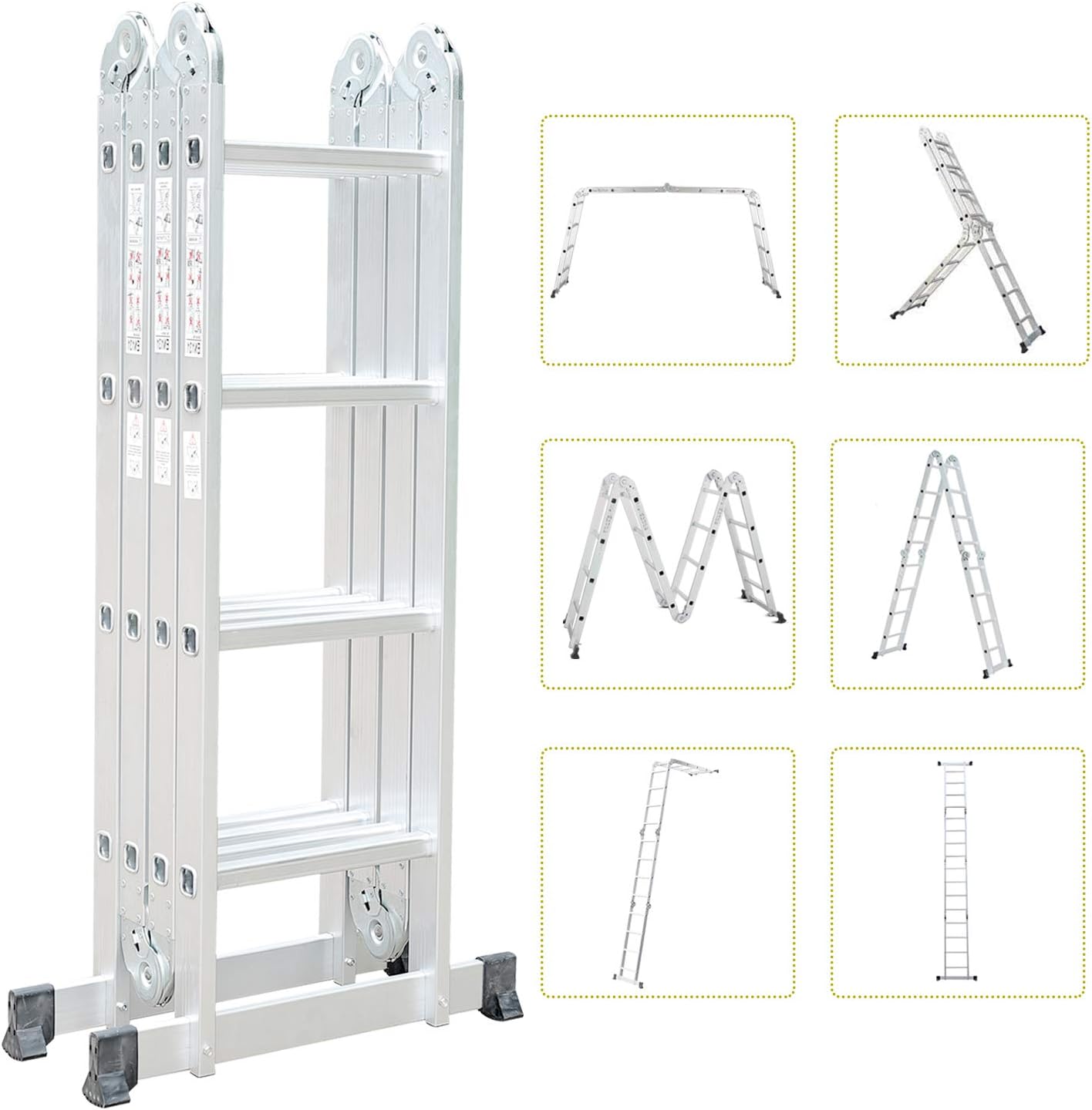 Échelle télescopique 6 en 1 – 478 cm aluminium