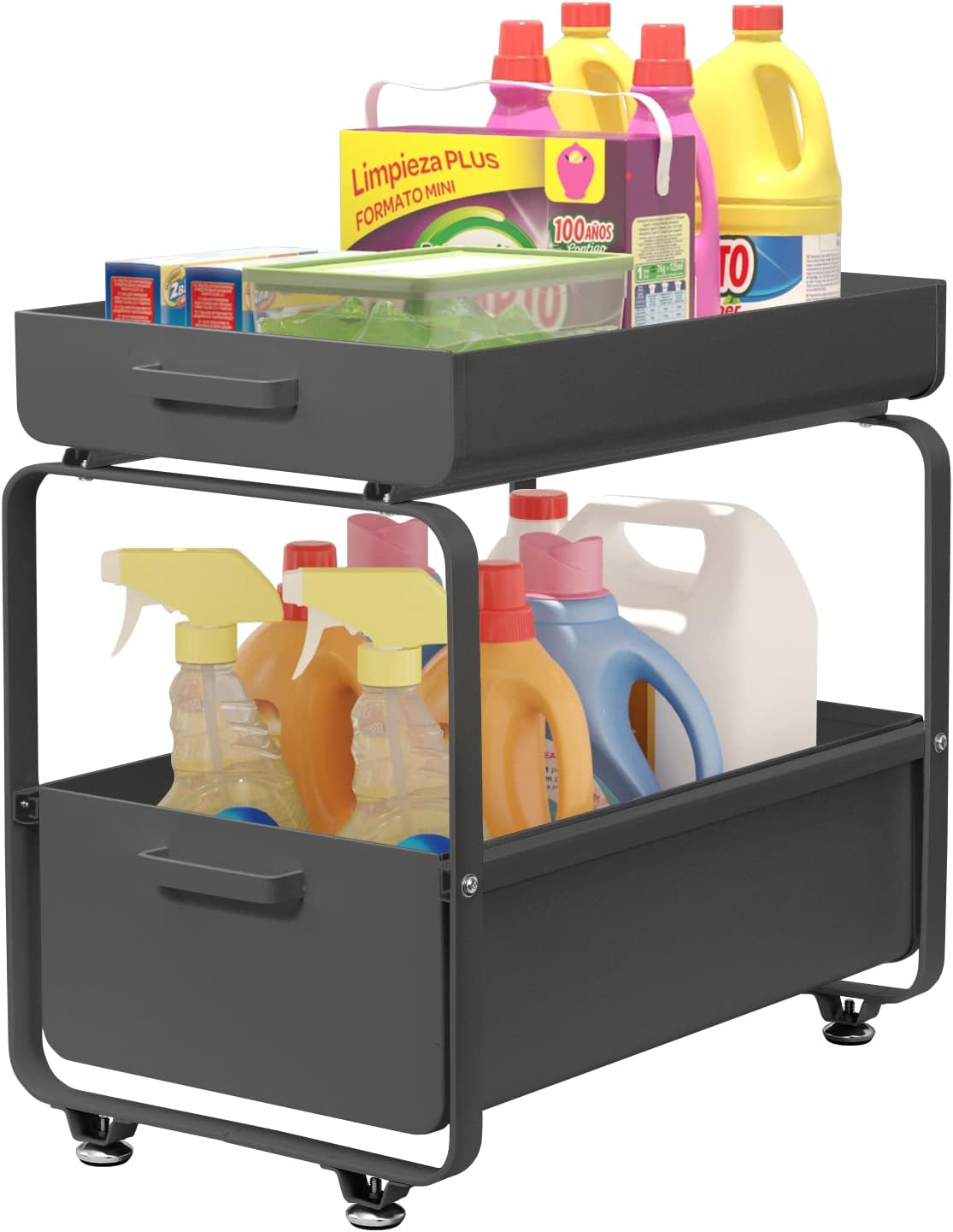 Organisateur sous évier 2 niveaux noir – 20 kg