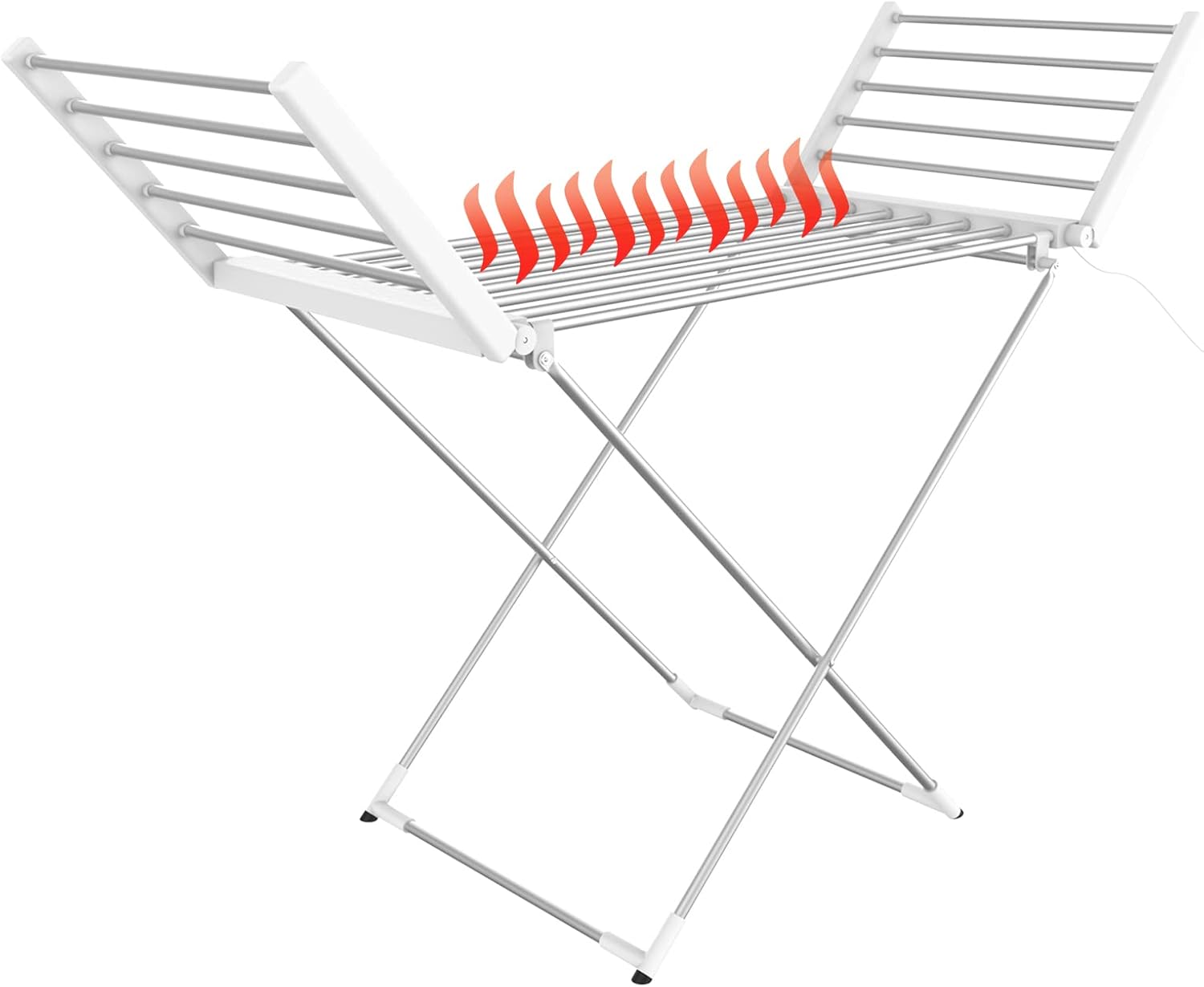 Étendoir à linge électrique pliable 113 × 53 × 7 cm