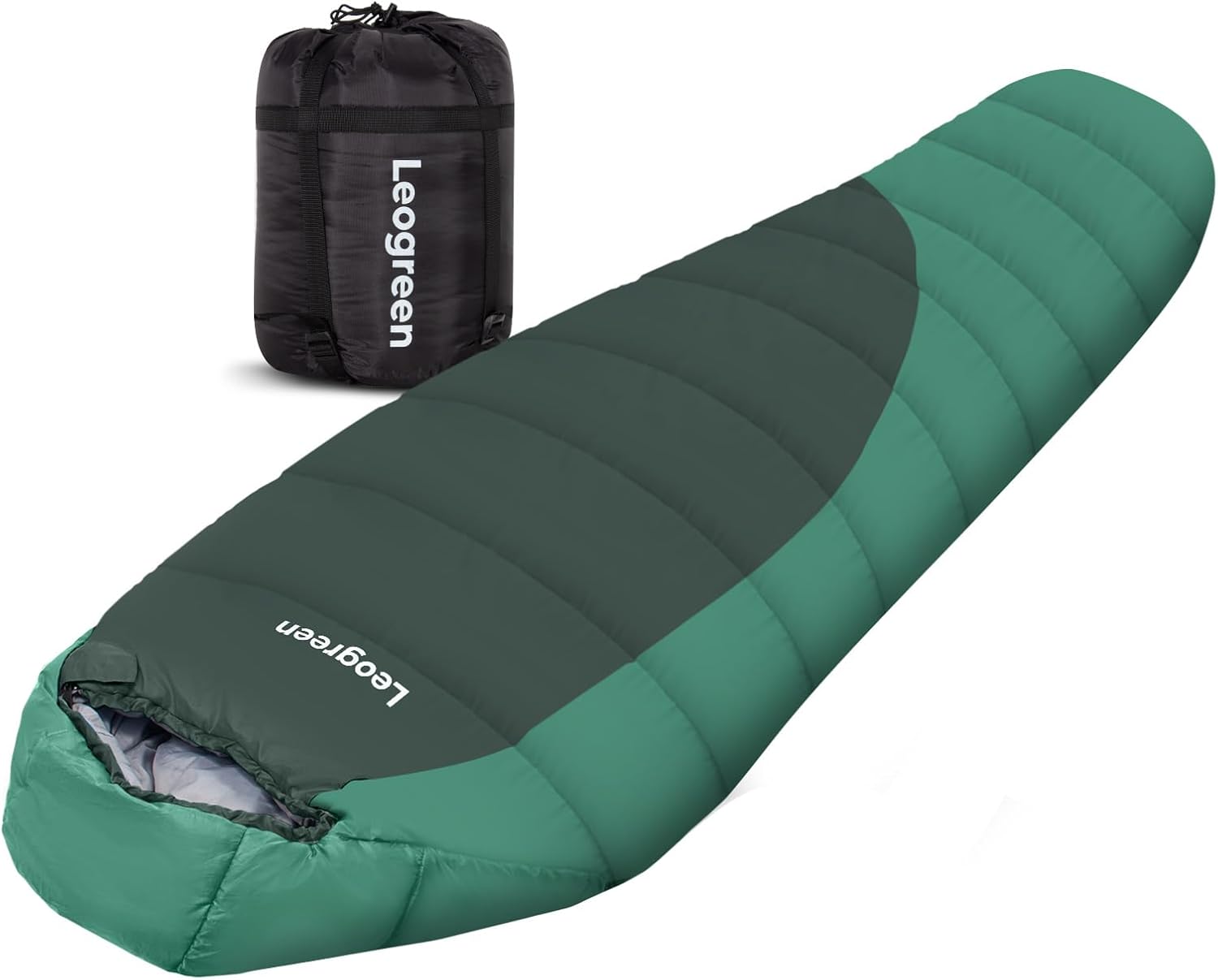 Sac de couchage adulte vert 0 à 5 °C — 3-4 saisons