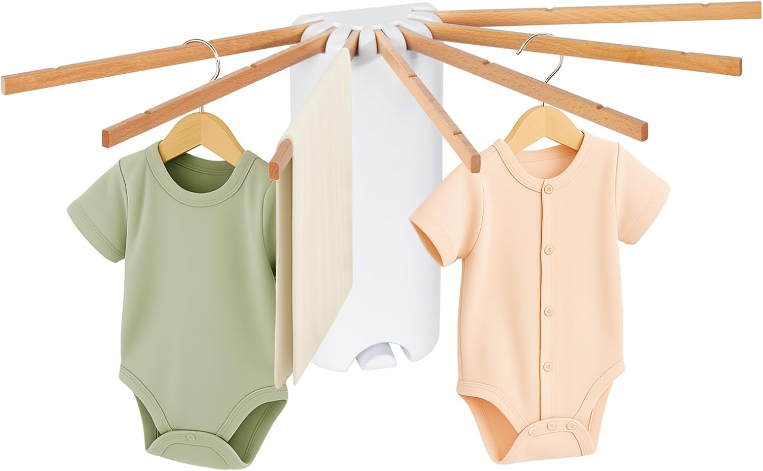 Étendage pour linge mural 7 barreaux compact 67 cm
