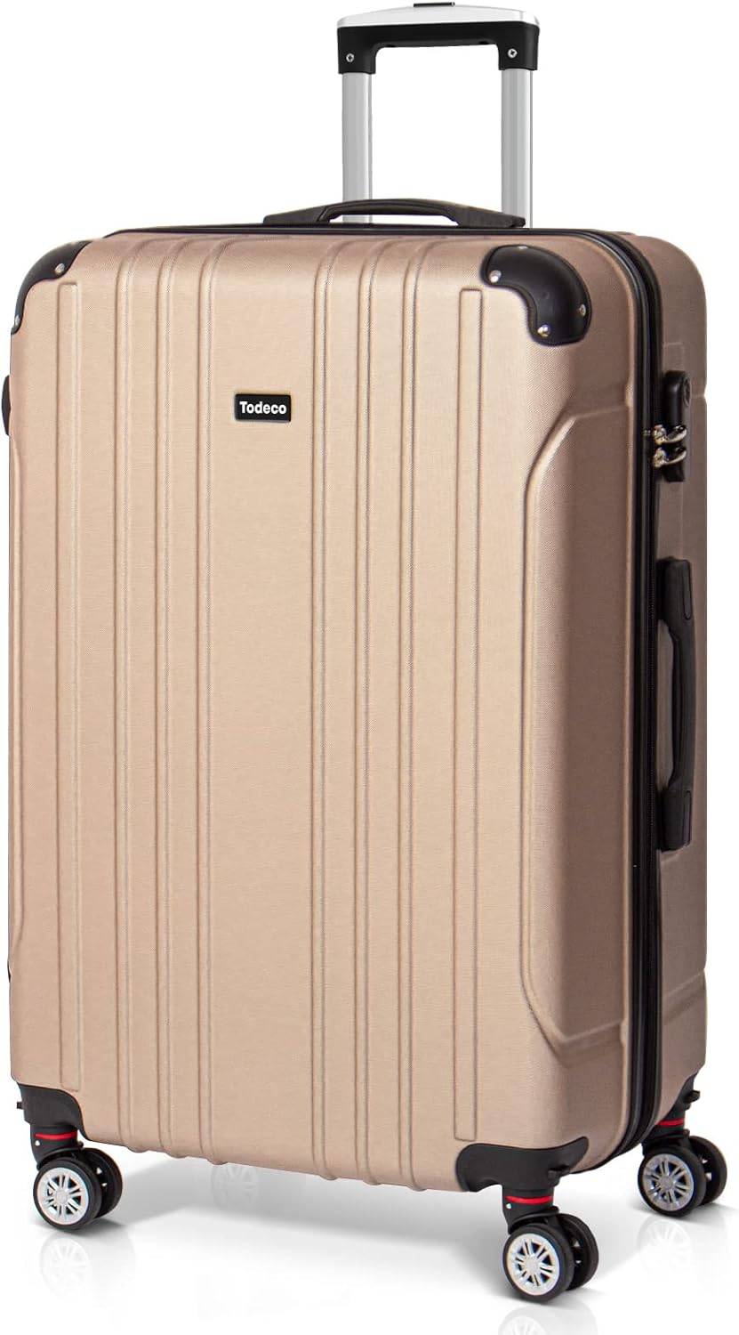 Set de 3 valises rigides ABS champagne 55/68/78 cm