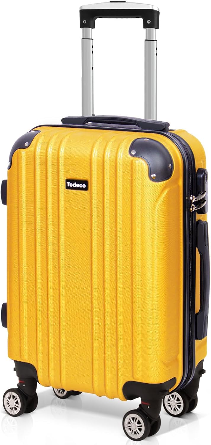 Valise rigide jaune grand format 73×48×28,5 cm
